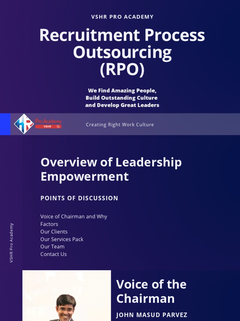 RPO Solutions by VSHR Pro Academy | PDF | Recruitment | Economies