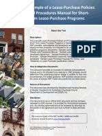 Example of A Lease-Purchase Policies and Procedures Manual For Short-Term Lease-Purchase Programs