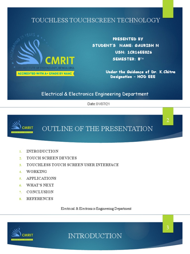 Touchless Touchscreen Technology: Electrical & Electronics Engineering ...