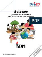 Science: Quarter 4 - Module 6: The Reason For The Seasons