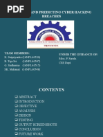 Modeling and Predicting Cyber Hacking Breaches: Under The Guidance Of: Team Members