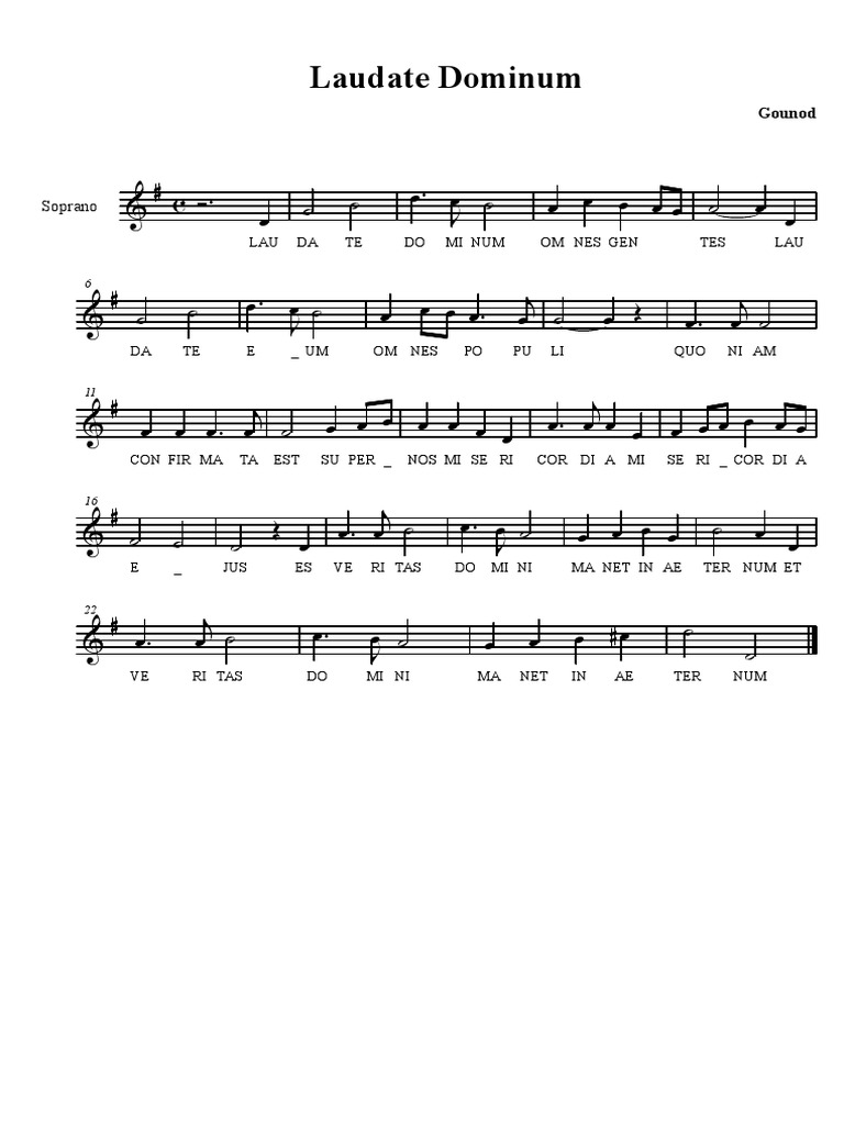 Laudate Dominum Gounod | PDF
