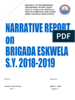 Brigada Eskwela Narrative 2018