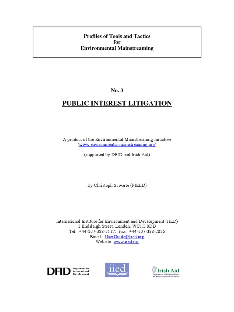 Public Interest Litigation Guide | PDF | Standing (Law) | Judiciaries