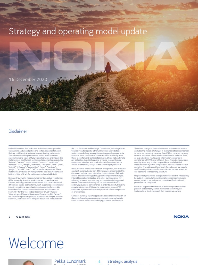 Nokia Strategy Update December 2020 | PDF | Nokia | License