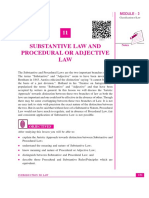 Substantive Law and Procedural or Adjective LAW: Module - 3