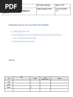 Instruction Note On How To Use This SOP Template