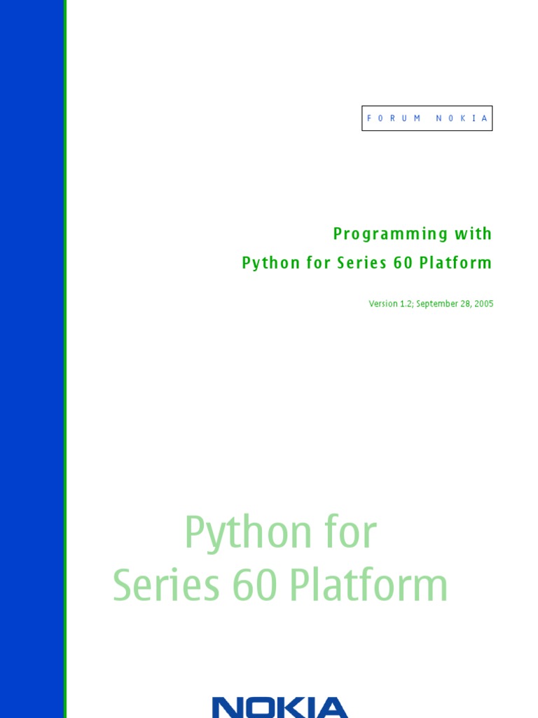 Programming With Python For Series 60 Platform | PDF