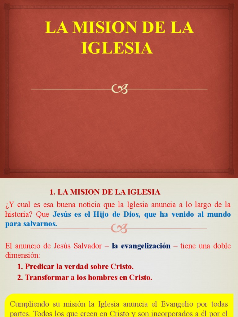Misión de la Iglesia: Anunciar el Evangelio | PDF | Jesús | Cristo (título)
