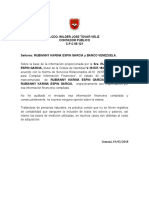 Estado financiero compilado para Rubianny Espin y Noris Diaz