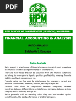 Financial Accounting & Analysis: Ratio Analysis Siddharth S. Kanungo