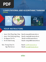 Computational and Algorithmic Thinking: CECS1030