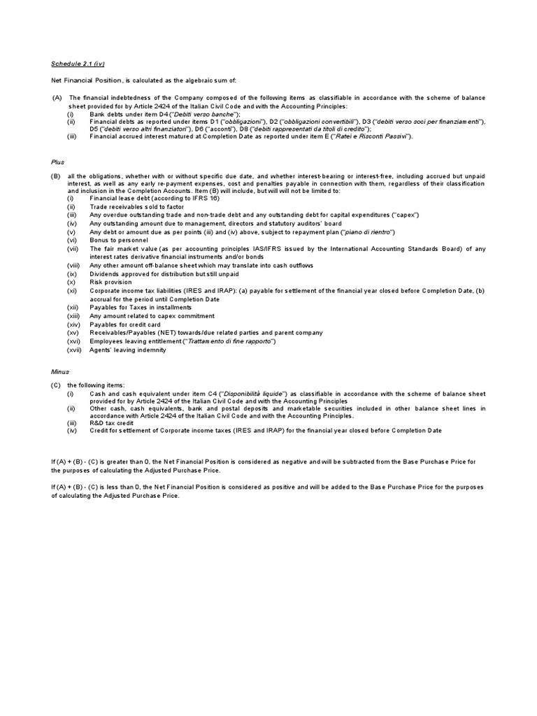 01 Definition of NFP-NWC-TargetNWC (Clean) | PDF | Working Capital ...
