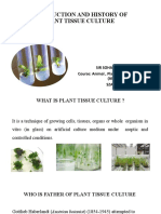 LEC#1 INTRODUCTION AND HISTORY OF PLANT TISSUE CULTURE