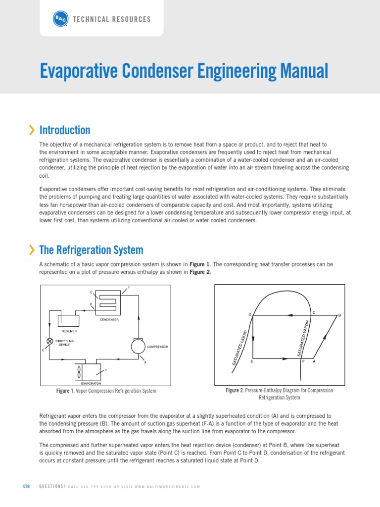 Evaporative Condenser Engineering Manual: Technical Resources | PDF ...