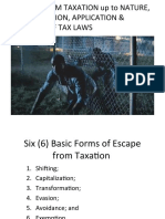 Escape From Taxation Up To Nature, Construction, Application & Sources of Tax Laws