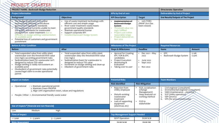 Backwash Sludge Reduction Project | PDF | Environmental Engineering ...