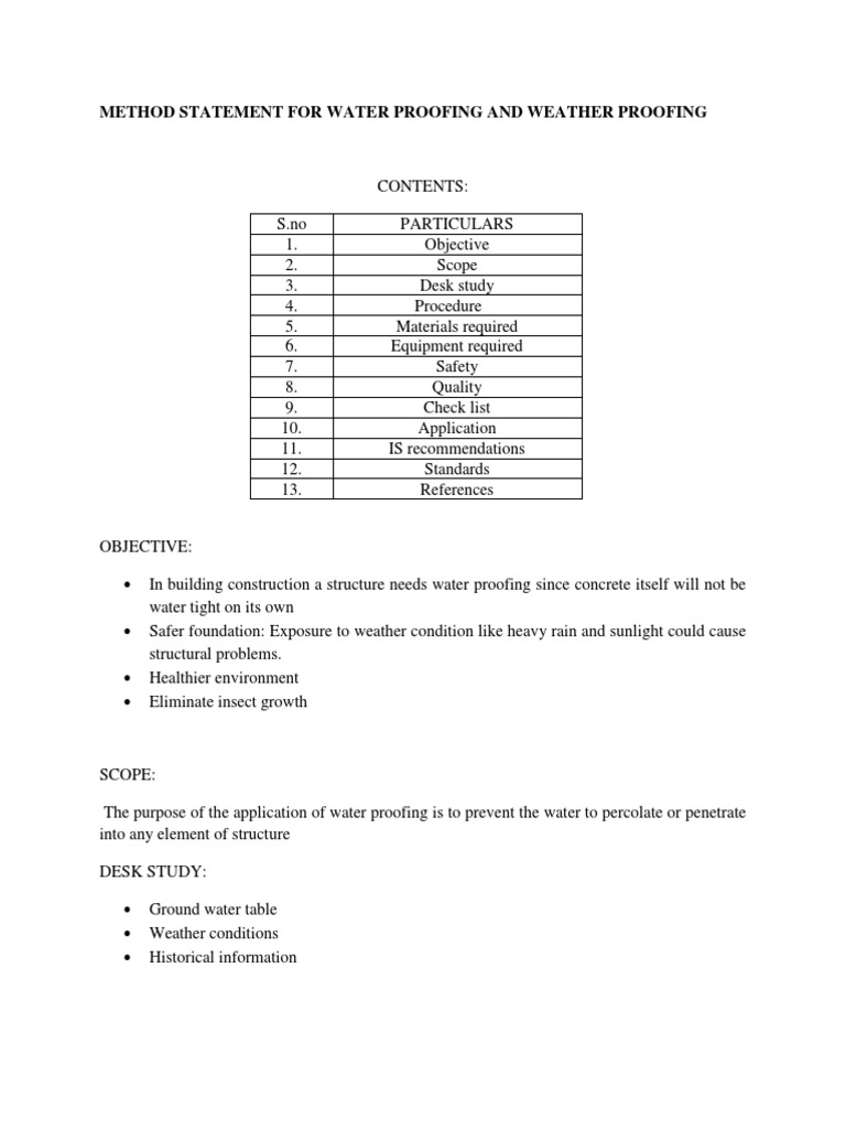 Water and Weather Proofing - Copy1 | PDF | Economic Sectors | Concrete