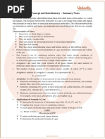 Mole Concept and Stoichiometry - Summary Notes: Characteristics of Gases