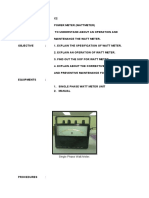 Single Phase Watt Meter