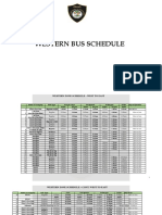 Western Bus Schedule