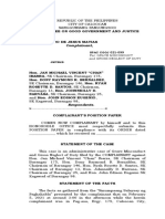 Draft Complainant's Position Paper