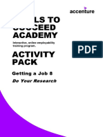 Skills To Succeed Academy Activity Pack: Getting A Job 8 Do Your Research