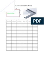 Formato de Datos - Esquina de Remates