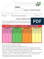 Matemática Sistema de Numeração Decimal