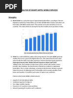 Swot Analysis of Bharti Airtel Mobile Services