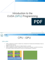 Introduction To The Cuda Programming