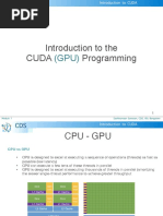 Introduction To The Cuda Programming