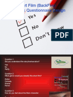 Short Film (Backfire) Feedback Questionnaire Design