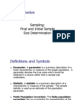 12 Final and Initial Sample Size Determination