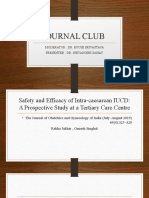 Journal Club: Moderator: Dr. Ruchi Srivastava Presenter: Dr. Shivangini Sahay