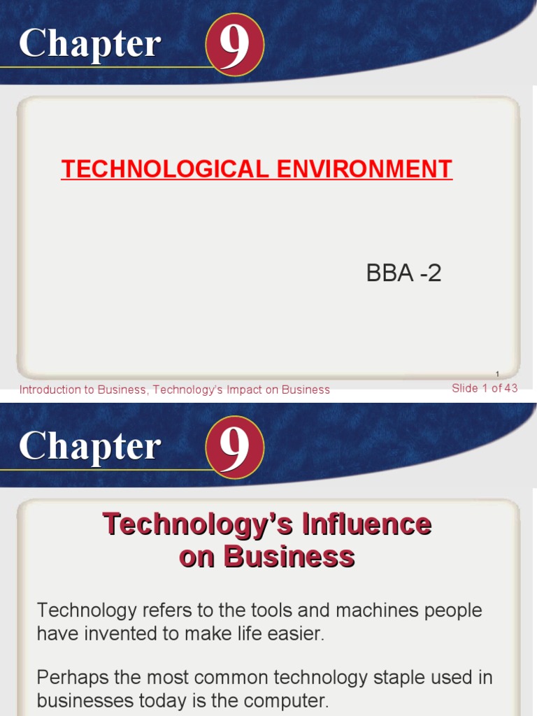 Technological Environment: Introduction To Business, Technology's ...