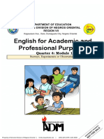 English For Academic and Professional Purposes: Quarter 4: Module 10