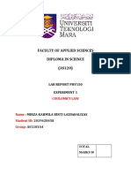 Faculty of Applied Sciences Diploma in Science (AS120) : Coulomb'S Law