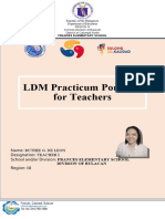 LDM Practicum Portfolio For Teachers: Name: Designation: School And/or Division: Region