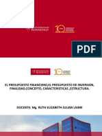 06 El Presupuesto Financiero, Presupuesto de Inversion, Finalidad, Caracteristicas