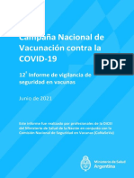 12º Informe de Vigilancia de Seguridad en Vacunas