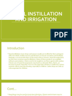 Nasal Instiillation and Irrigation