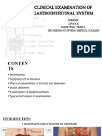 Clinical Examination of Gastrointestinal System