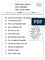 action words worksheet