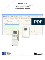 MATRIX 6/816: Control Panel With Remote Keypads Software Version 1.34 Programming Manual