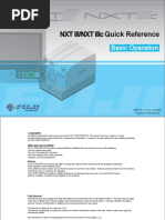 NXT Iii/Nxt Iiic NXT Iii/Nxt Iiic Quick Reference Quick Reference