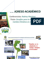 Desafíos para adaptación al Cambio Climático en Ecuador - RODNEY MARTINEZ