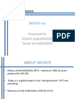 Pcm-Term Paper: Infosys LTD
