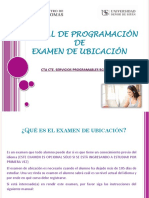 Manual de Programación de Examen de Ubicación