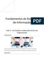 Aula 3 - Funções e Aplicações de SI Nas Organizações